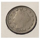 1904 LIBERTY V-NICKEL (FINE)