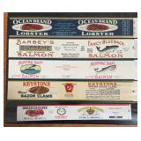 (5) "DIFFERENT" CAN LABELS-***SALMON***