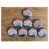 (8 COUNT) SODA BOTTLE CAP-"PEPSI COLA"