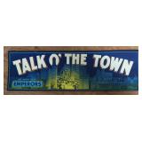 (5 COUNT) VINTAGE CRATE LABEL-"TALK O