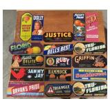 (17)VINTAGE CRATE LABELS-ASSORTED