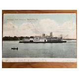 VINTAGE "USED" POSTCARD-"MISSISSIPPI RIVERBOAT"