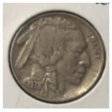 1938-D BUFFALO NICKEL ***3/4+ HORN*** ***LAST
