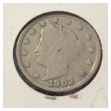 1902 LIBERTY V-NICKEL (VG)
