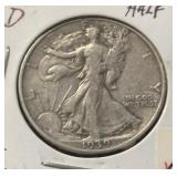 1939-D WALKING LIBERTY HALF DOLLAR (90% SILVER)