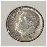 1961 ROOSEVELT DIME (90% SILVER)