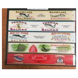 (5) "DIFFERENT" CAN LABELS-***SALMON***