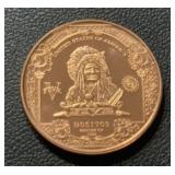 (1-OUNCE) "COPPER" ROUND ***INDIAN CHIEF***