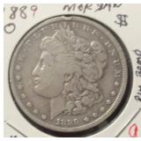 1889-O MORGAN SILVER DOLLAR (90% SILVER) (VG)