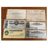 (6)VINTAGE CHECKS & BILLHEADS