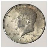 1968-D KENNEDY HALF DOLLAR (40% SILVER)