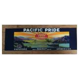 (6 COUNT) VINTAGE CRATE LABEL-"PACIFIC PRIDE"