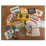 (20) "DIFFERENT" VINTAGE LABELS-"1885-1960"