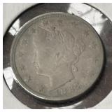 1887 LIBERTY V-NICKEL