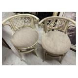 (2)UPHOLSTERED SEAT CHAIRS-CHECK OUT THE PIC