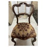 VINTAGE UPHOLSTERED SEAT PARLOR CHAIR