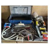 ITEMS FROM THE SHOP AREA W/METAL TOOL BOX