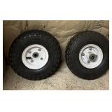 (2)DOLLY CART/WAGON WHEELS & TIRES