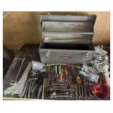 ITEMS FROM THE SHOP AREA W/METAL TOOL BOX