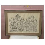 FRAMED "CHARACTURE" DRAWING
