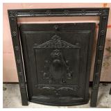 CAST IRON DOOR W/FRAME-APPROX. 26"x22"