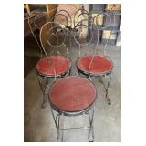 (3)"ICE CREAM" PARLOR CHAIRS