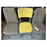 (3)METAL FRAME CHAIRS-(2+1)/CHECK OUT THE PIC