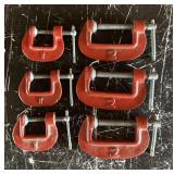 "C" CLAMP SET~(6)PIECES