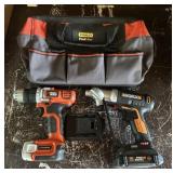CORDLESS TOOLS W/CASE-"GET WHTA YOU SEE"