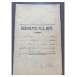 'DEMOCRATIC POLL BOOK'-DATED '1896'