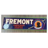 (6 COUNT) VINTAGE CRATE LABEL-'FREMONT'