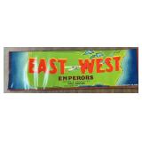 (7 COUNT) VINTAGE CRATE LABEL-'EAST~WEST'