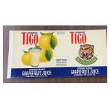 (10 COUNT) VINTAGE CAN LABEL-'TIGO'