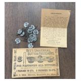 COLLECTIBLE-'BEE'S UNIVERSAL BUTTON FASTENERS'