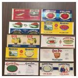 (10)VINTAGE CAN LABELS-ASSORTED/'1920's-1950's'