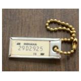 VINTAGE KEYRING_'INDIANA LICENSE PLATE'