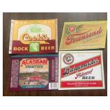 (4)VINTAGE 'BEER BOTTLE' LABELS-ASSORTED