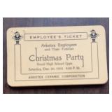 (10 COUNT) '1952' BRAZIL, INDIANA EMPLOYEE TICKETS