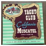 (25 COUNT)VUNTAGE 'WINE' BOTTLE LABEL-'YACHT CLUB'