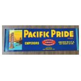 (5 COUNT) VINTAGE CRATE LABEL-'PACIFIC PRIDE'