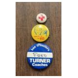 (3)PINBACKS-ASSORTED