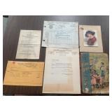 (6)VINTAGE PAPER ITEMS-'1900-1938'