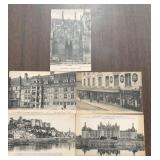 (5)VINTAGE 'REAL PHOTO' POSTCARDS-'FRANCE~1920'