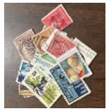 (16)VINTAGE U.S. POSTAGE STAMPS-'1892-1992'
