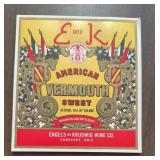 (25 COUNT)VINTAGE '1930's' VERMOUTH LABEL-OHIO