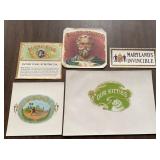 (5)VINTAGE 'CIGAR BOX' LABELS-'1930-1950'