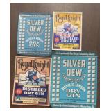 (4)VINTAGE 'GIN BOTTLE' LABELS-'1930-1940'