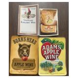 (4)VINTAGE 'WINE BOTTLE' LABELS-'1930-1950'