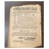 VINTAGE PAPER-'ADMINISTRATOR'S SALE'