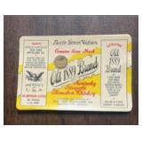 (5 COUNT) VINTAGE BOTTLE LABEL-'OLD 1889 BRAND'